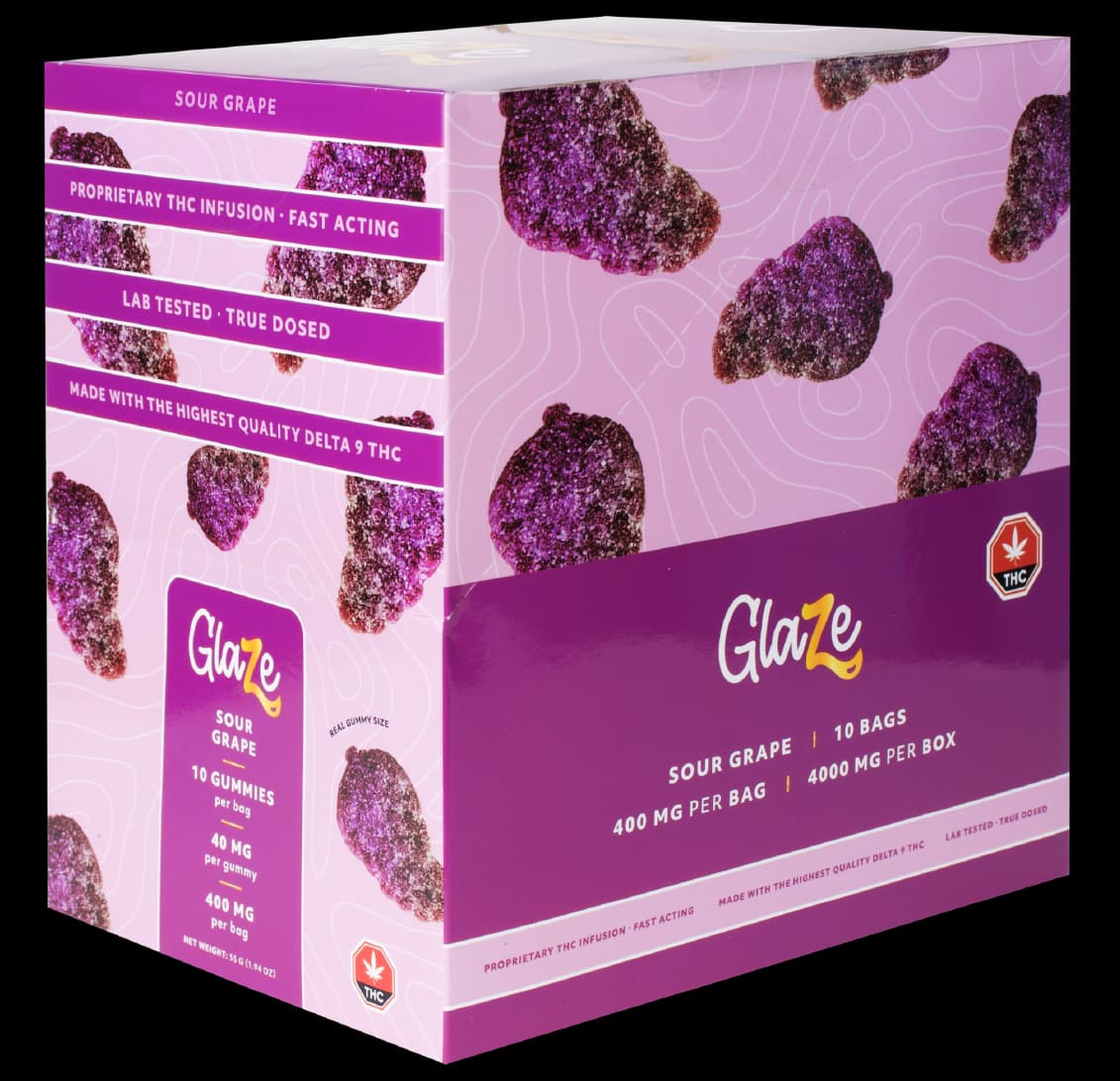 400mg THC Gummies Grapes Box 8