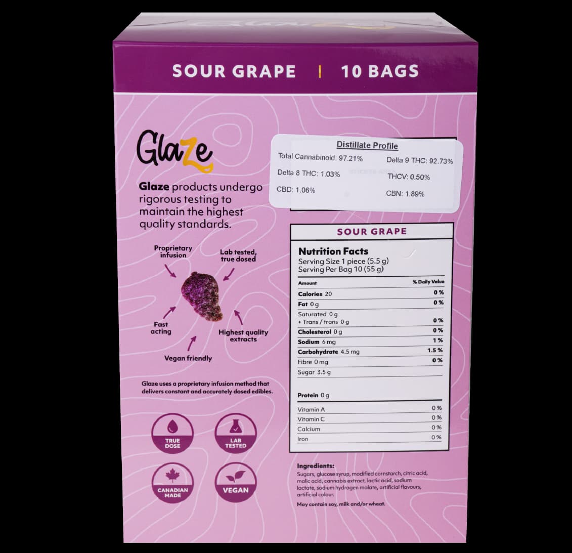 400mg THC Gummies Grapes Box 3