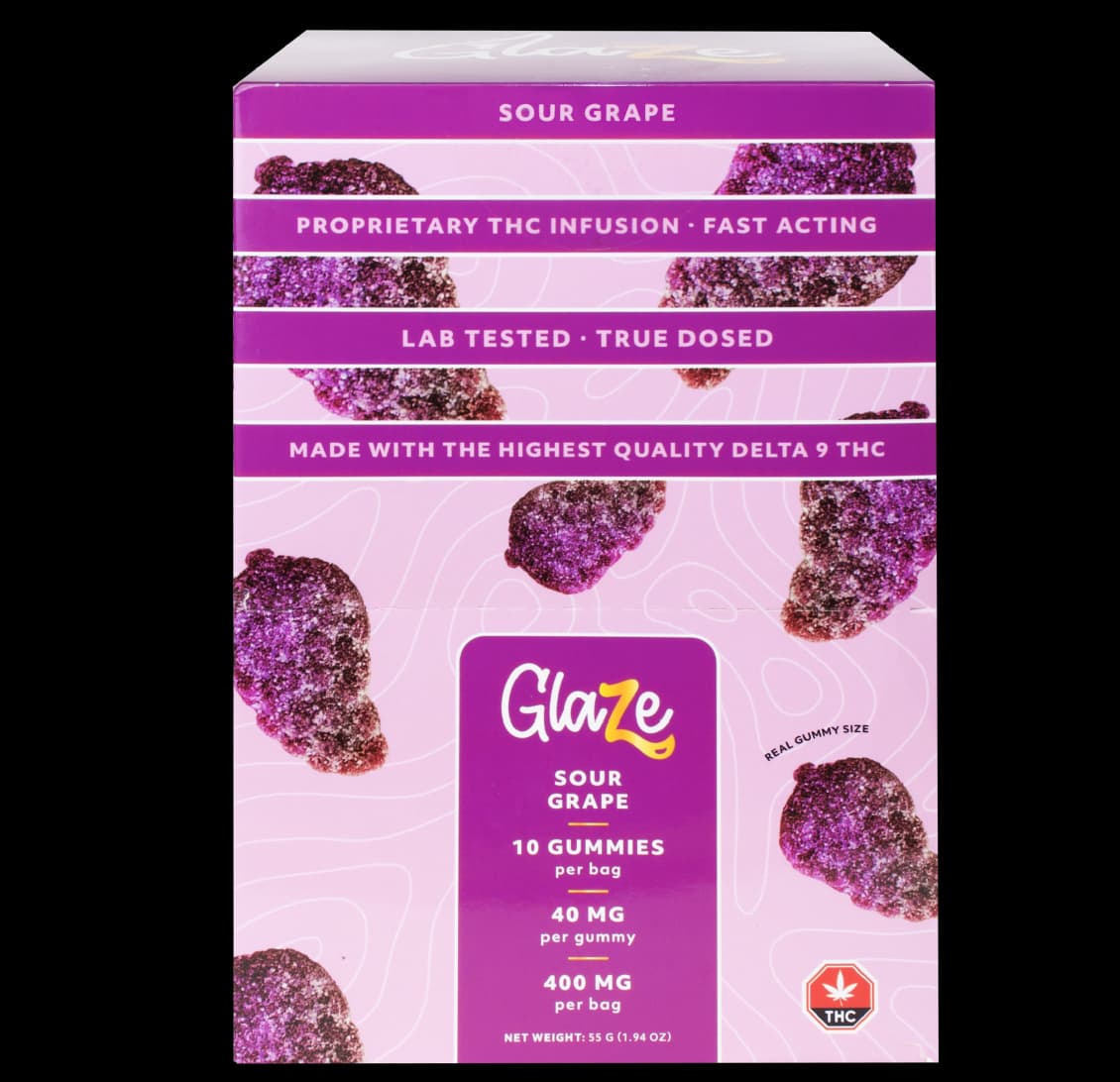 400mg THC Gummies Grapes Box 4