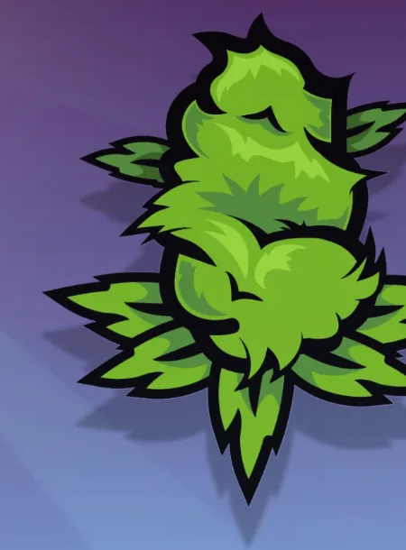Cannabis leaf mascot