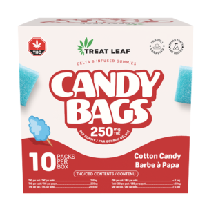 Treat Leaf THC gummies 250mg 10 pack candy box edible