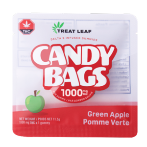 Treat Leaf THC gummy 1000mg candy bag edible
